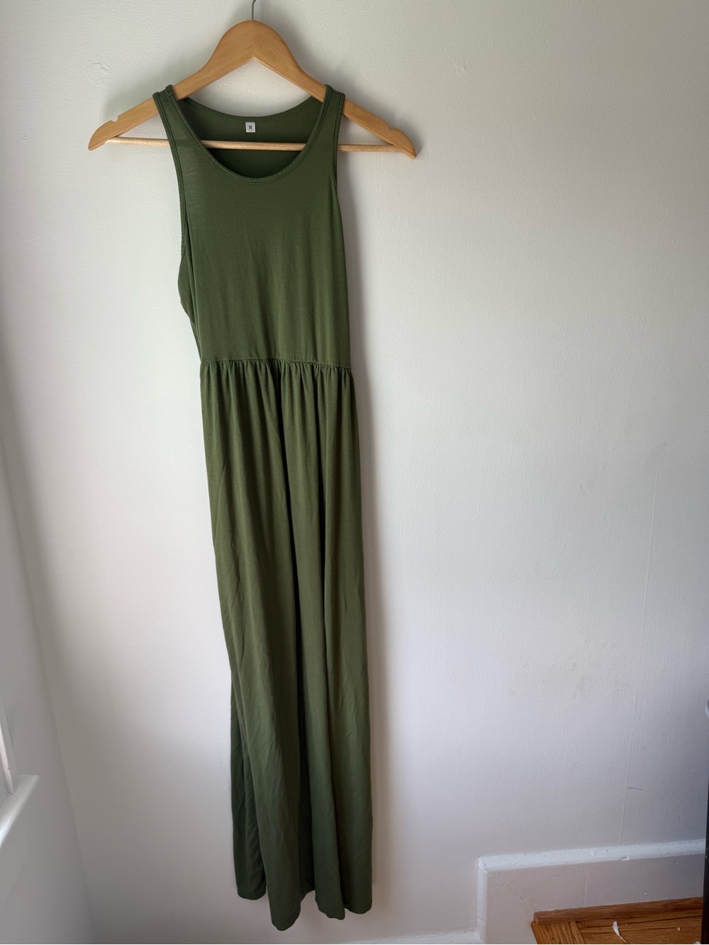 Women’s Olive Green Sleeveless Maxi Dress